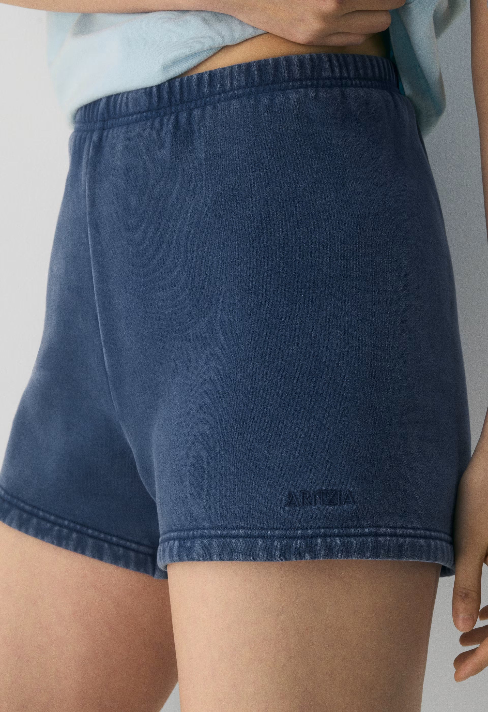 Cozy Sweatfleece Perfect Hi-Rise Mini Short - NO-STRESS MEDIUM BLUE