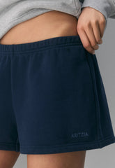Cozy Sweatfleece Boyfriend Lo-Rise Mini Short - ADMIRAL