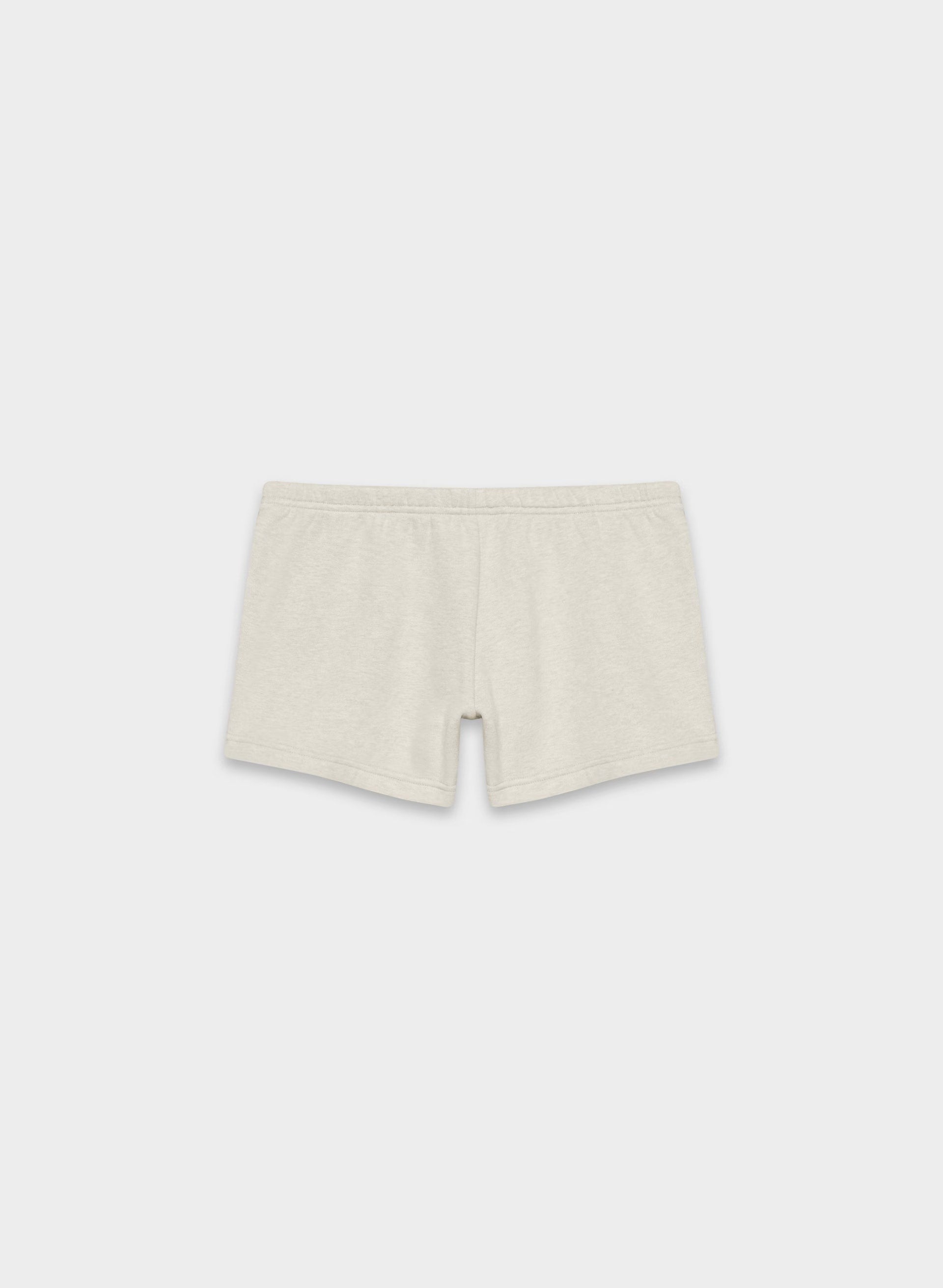 Cozy Sweatfleece Boyfriend Lo-Rise Mini Short - HEATHER ECRU