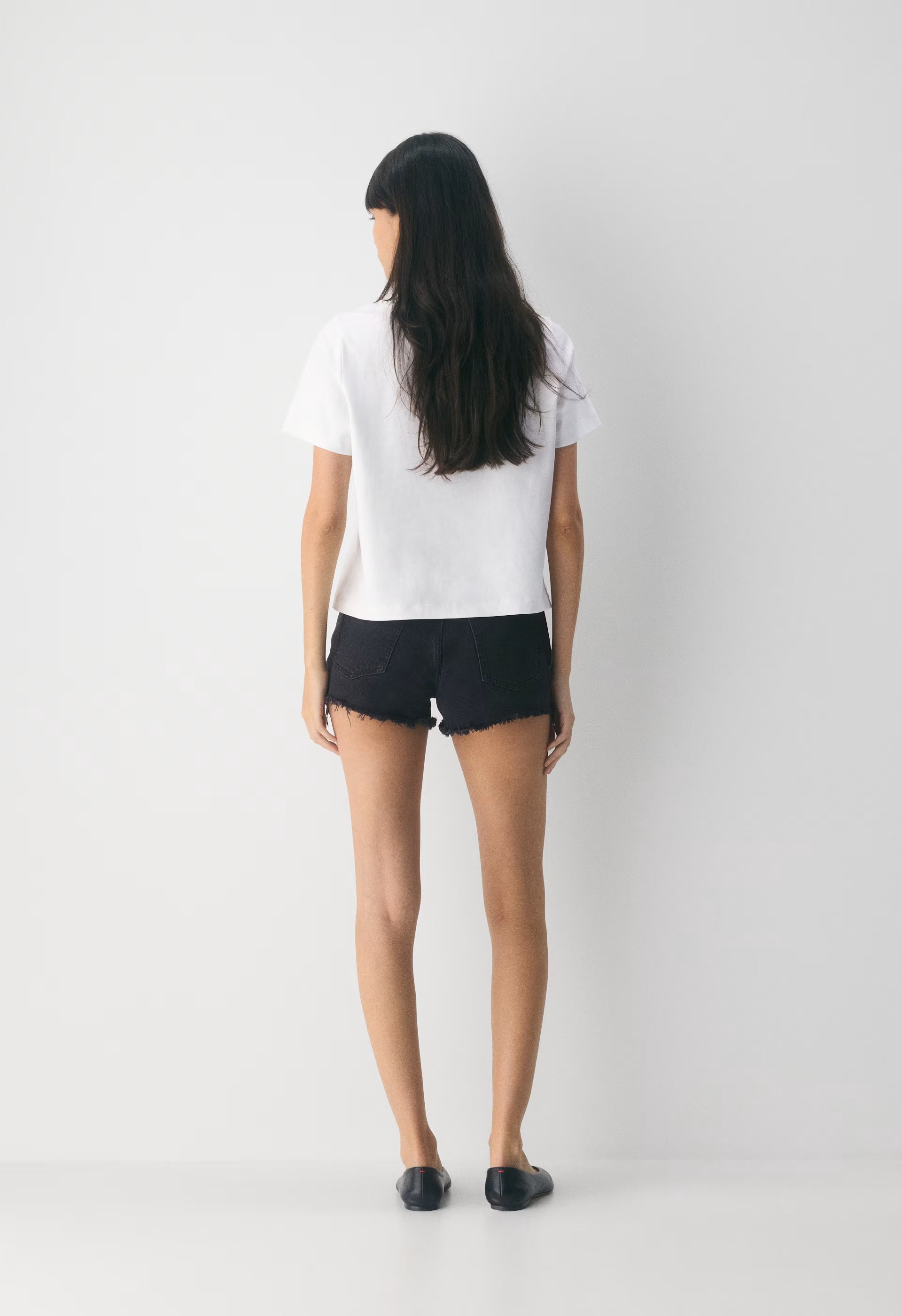 Denim Forum The ‘90s Vintage Hi-Rise Mini Denim Short - BLACK EYELINER