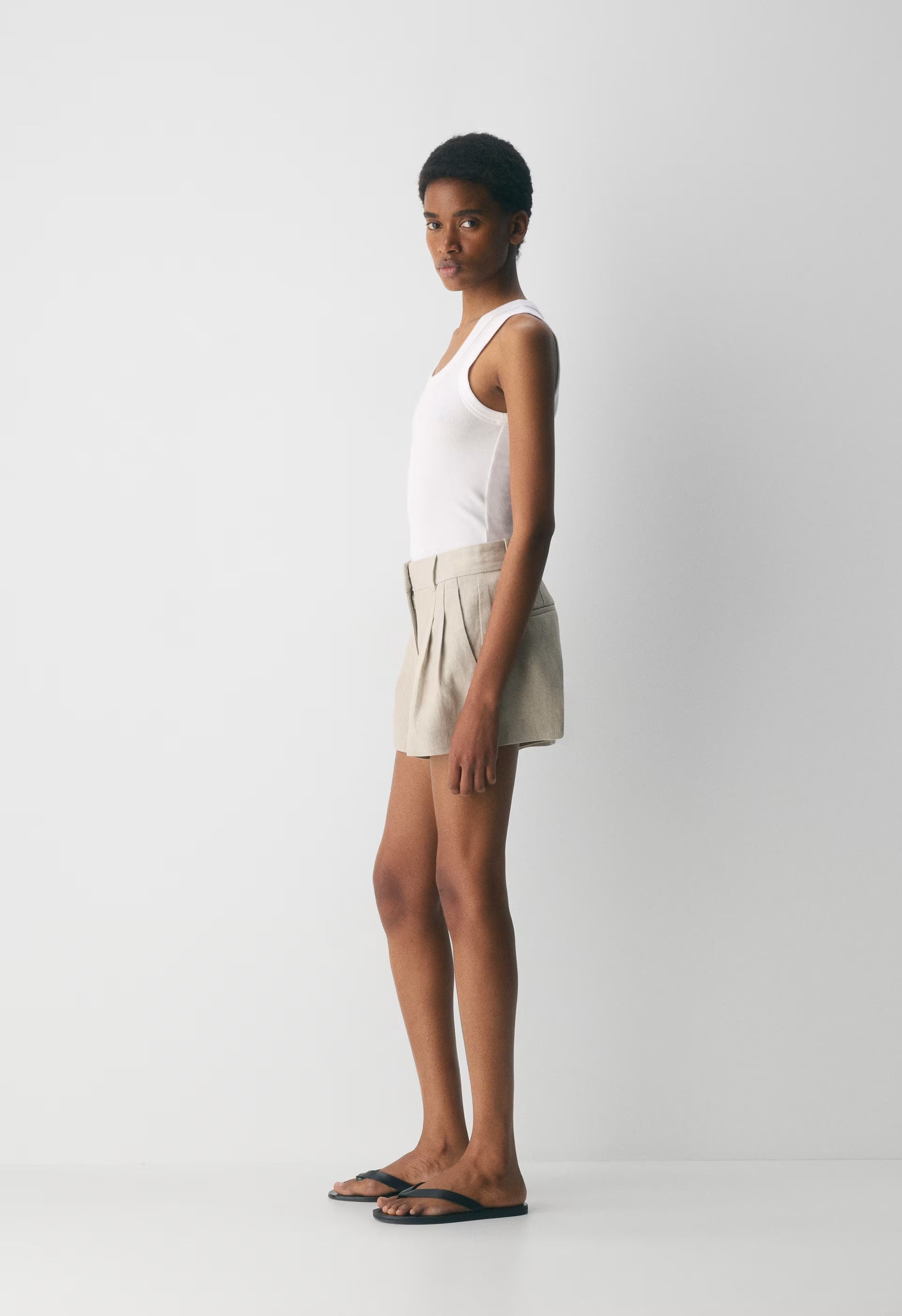 The Effortless Short™ Mini - PowerLinen™ - BLACK/LIGHT BIRCH