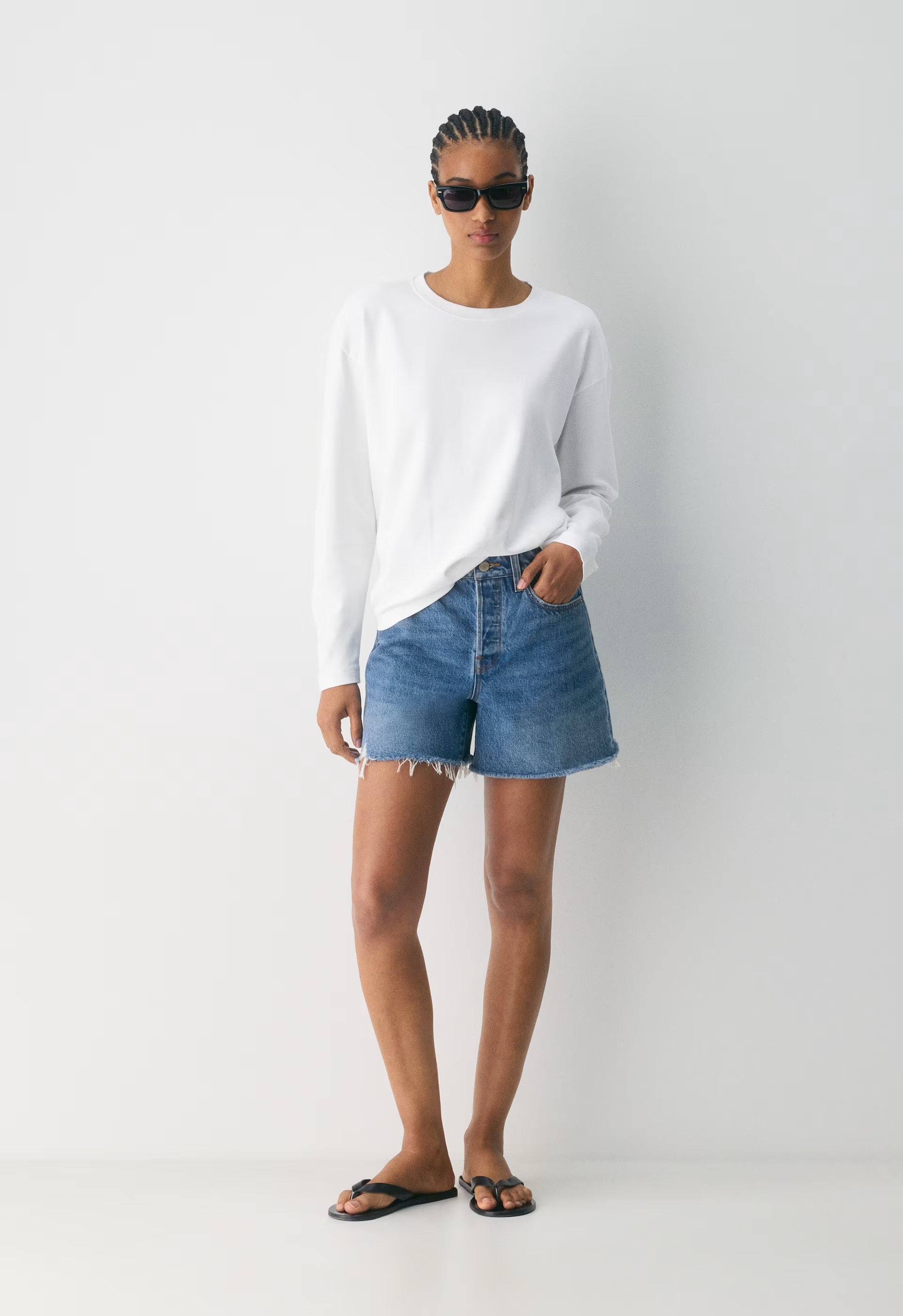 Denim Forum The Ex-Boyfriend Hi Mid-Thigh Denim Short - 5 YRS KISS N TELL BLEU