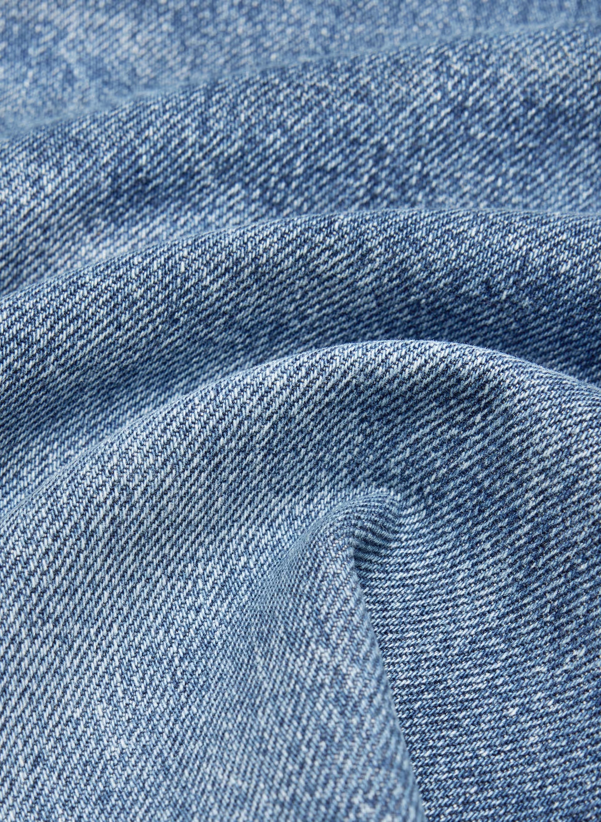 Denim Forum The ‘90s Vintage Hi Mid-Thigh Denim Short - 5 YRS KISS N TELL BLEU