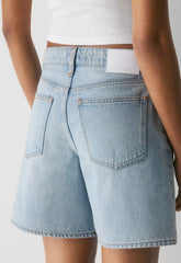 Denim Forum The ‘90s Vintage Hi Mid-Thigh Denim Short - 15 YRS BRL THR BLEU