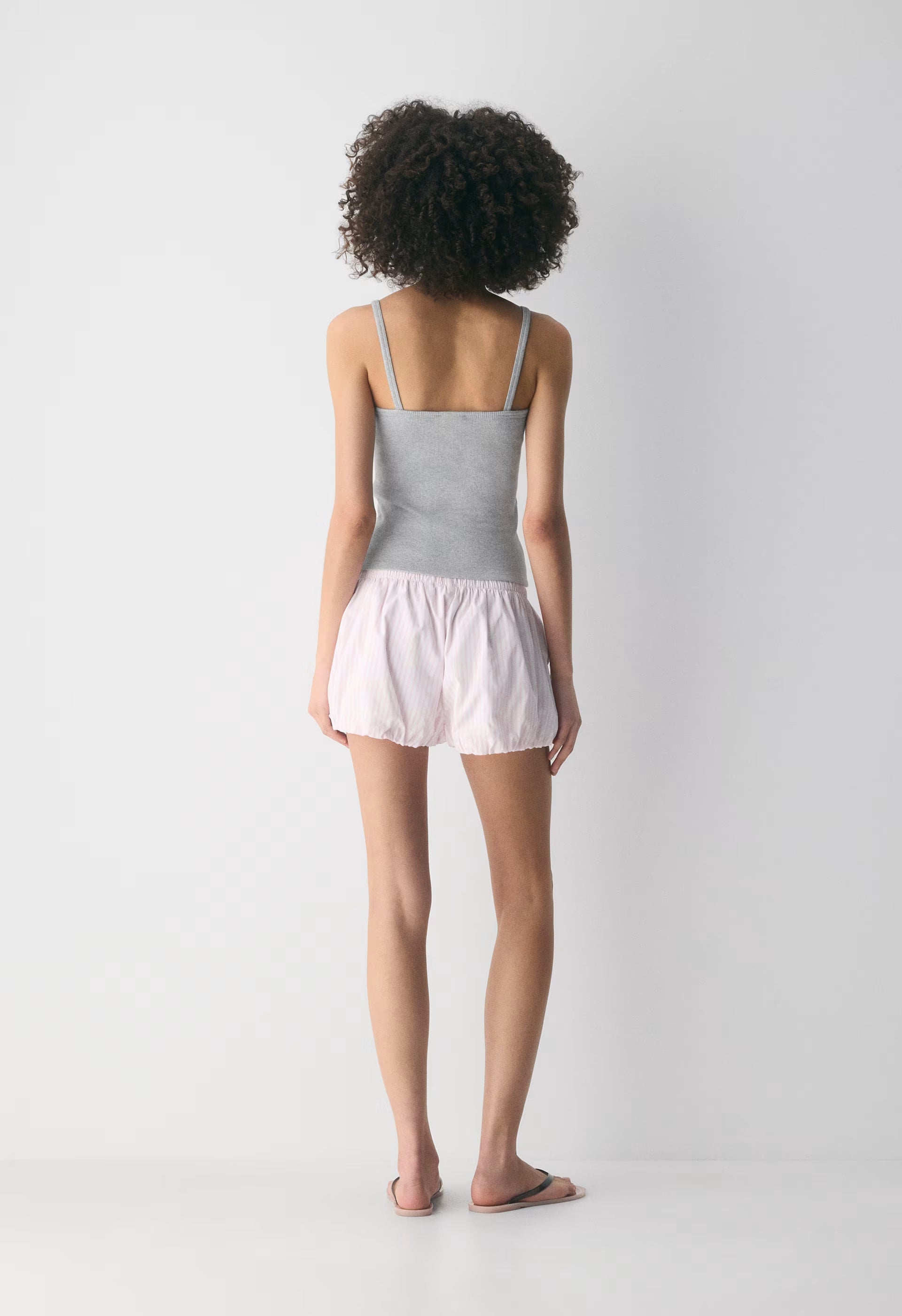 Claire Poplin Bloomer - AMS STRP BT WT/MLSK PK