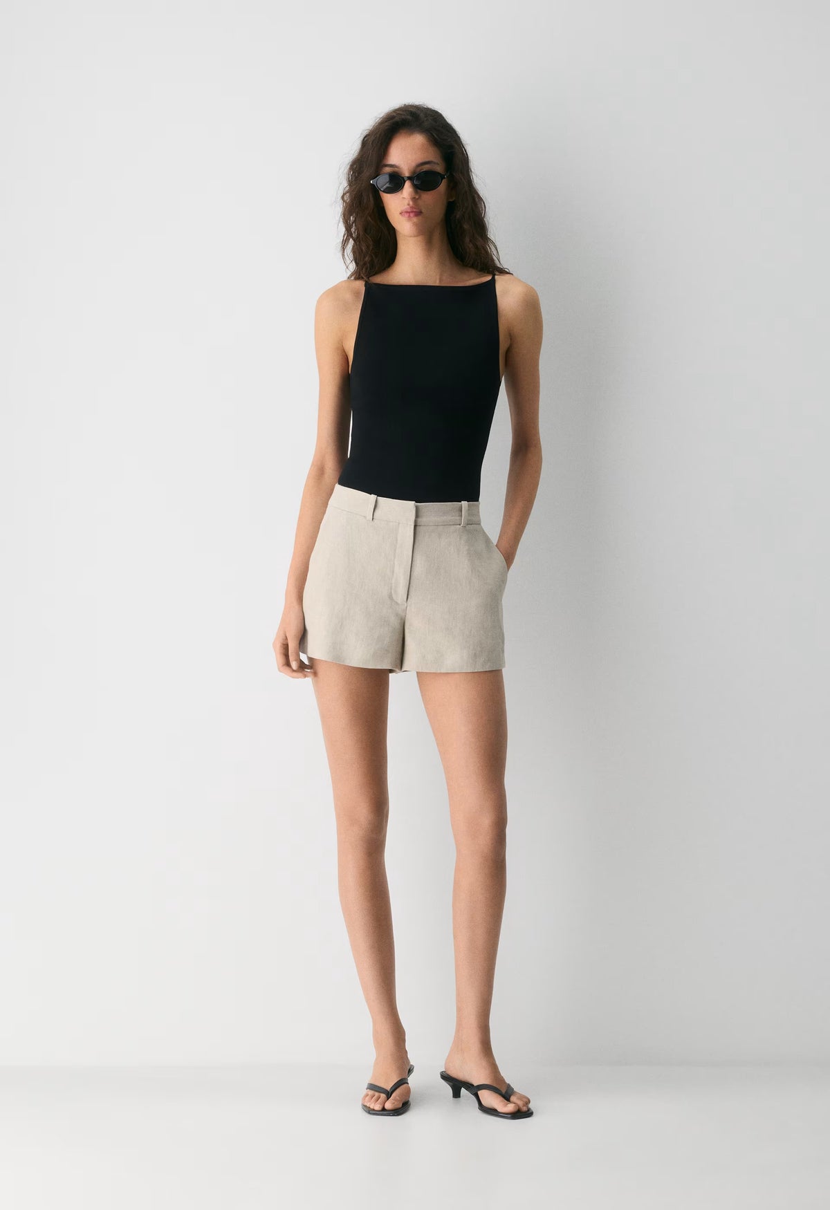 New Agency Mini Short - PowerLinen™ - UNDYED DARK ECRU