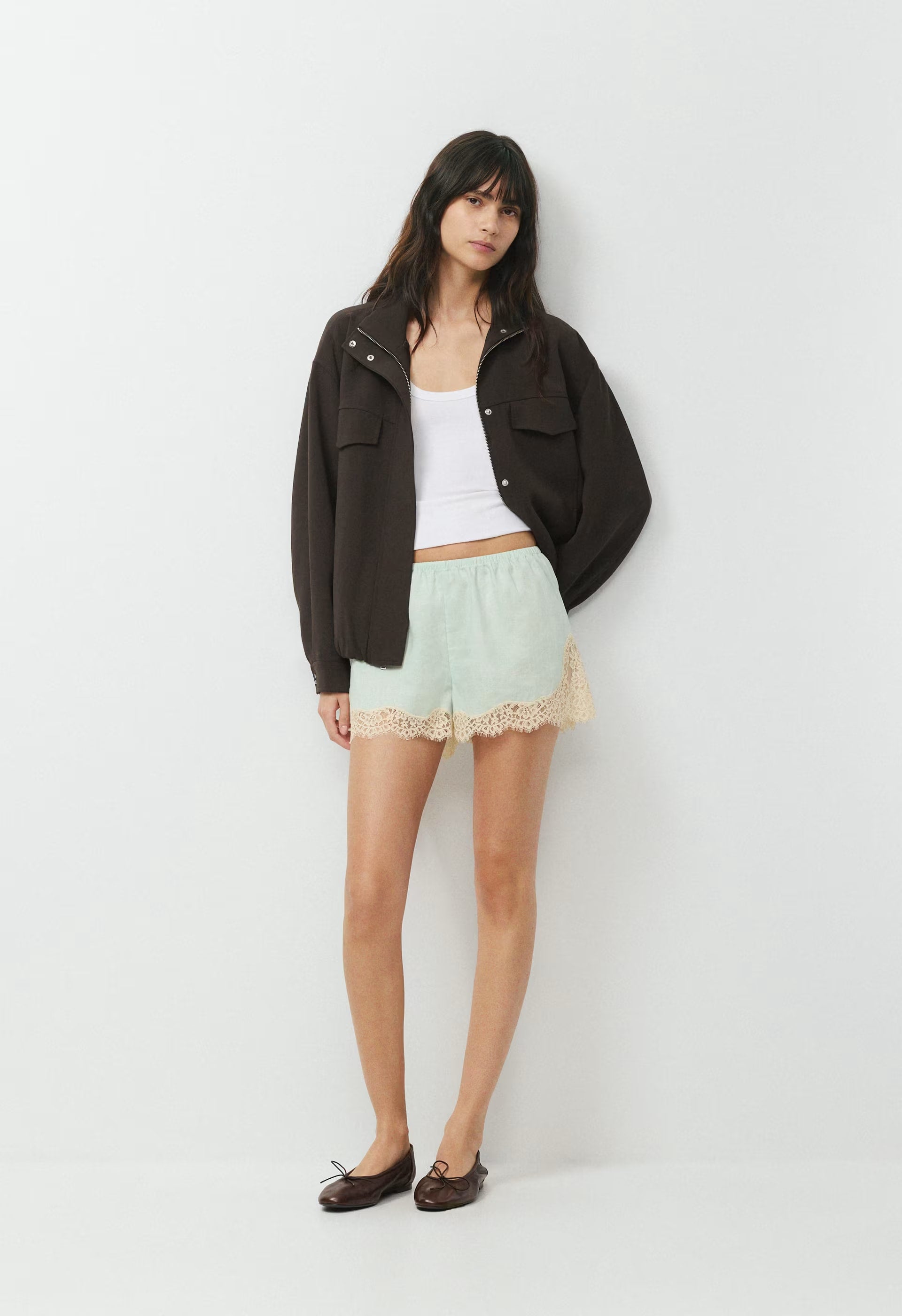 Whimsy Linen Short - WHITE/LIGHT BIRCH