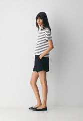 The Effortless Short™ Mid-Thigh - Crepette™ - BLACK