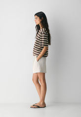 The Effortless Short™ Mid-Thigh - Crepette™ - METROPOLIS BEIGE