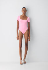 Original Contour Manner Squareneck Bodysuit - JELLYBEAN PINK