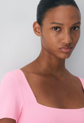 Original Contour Manner Squareneck Bodysuit - JELLYBEAN PINK
